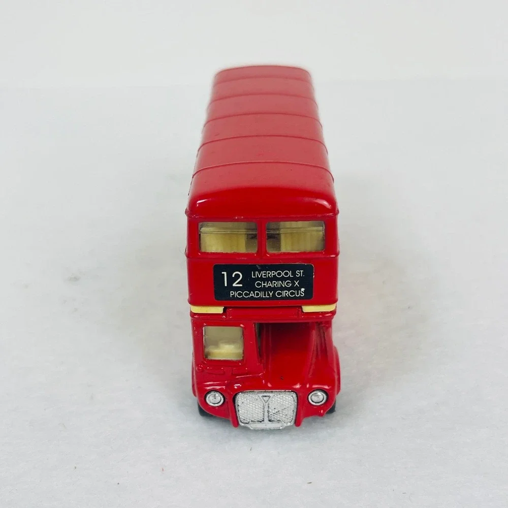 Vintage Red London Double Decker Bus Diecast London Transport Route 12 Souvenir